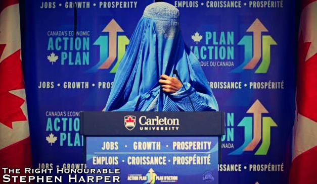 Stephen Harper's Burqa at Carleton