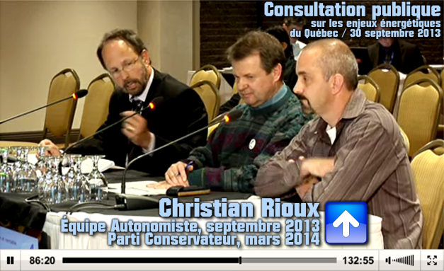 Christian Rioux, Équipe Autonomiste, 30 septembre 2013